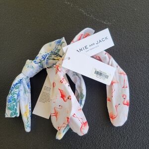 Janie and Jack Kids' Flamingo and Floral Headbands - White and Blue